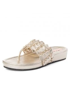 Ali MacGraw Wren Metallic Woven Calf