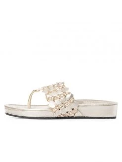 Ali MacGraw Wren Metallic Woven Calf