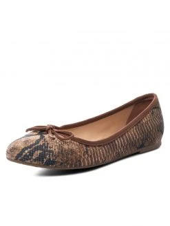 Ali MacGraw Cheery Snake Print Flats