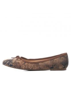 Ali MacGraw Cheery Snake Print Flats