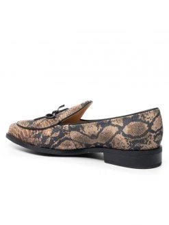 Ali MacGraw Holland Snake Print Flats