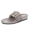 Ali MacGraw Sandals Wren Metallic Woven Calf