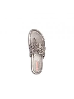 Ali MacGraw Sandals Wren Metallic Woven Calf