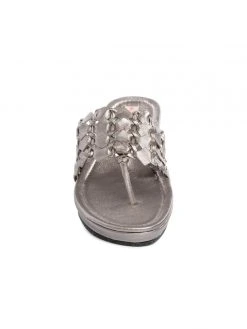 Ali MacGraw Sandals Wren Metallic Woven Calf