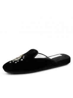 Patricia Green Sun, Moon & Stars Embroidered Velvet Slipper Casual