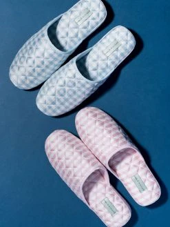 Patricia Green Sari Silk Check Slipper Flats