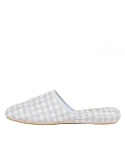 Patricia Green Sari Silk Check Slipper Flats