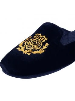 Patricia Green Flats Diana Embroidered Velvet Slipper