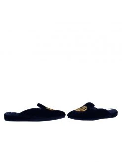 Patricia Green Flats Diana Embroidered Velvet Slipper