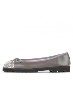 Paul Mayer Brill Studded Lug Sole Ballet Flats