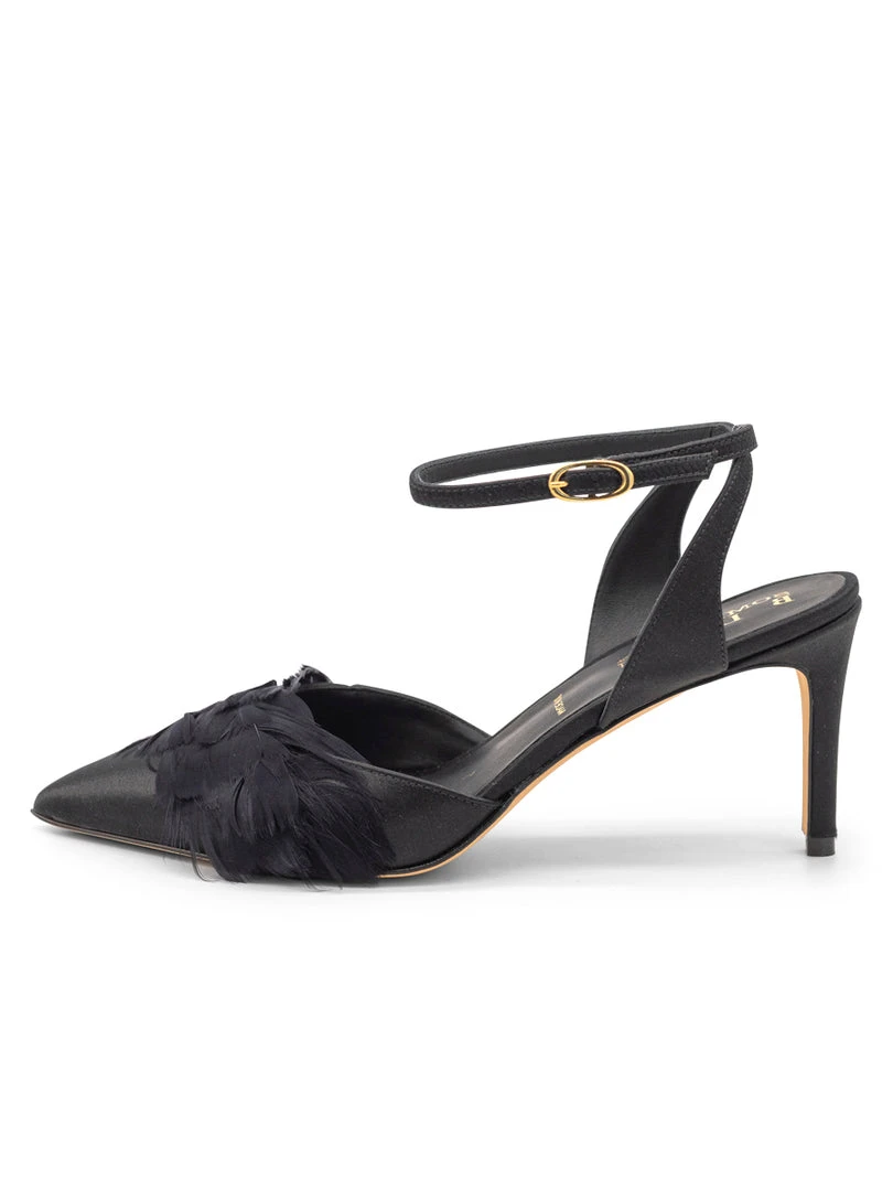 Something Bleu Evening Effie Pointed Toe Feather Pump 6 Something Bleu Evening Effie Pointed Toe Feather Pump