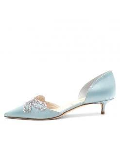 Something Bleu Bridal Darla D'Orsay Kitten Heel