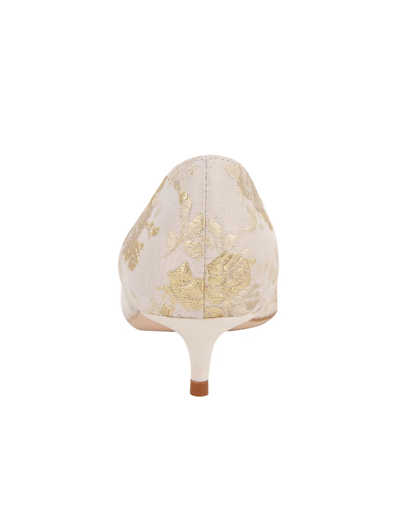 Something Bleu Bridal Cliff D'Orsay Kitten Heel 4 Something Bleu Bridal Cliff D'Orsay Kitten Heel