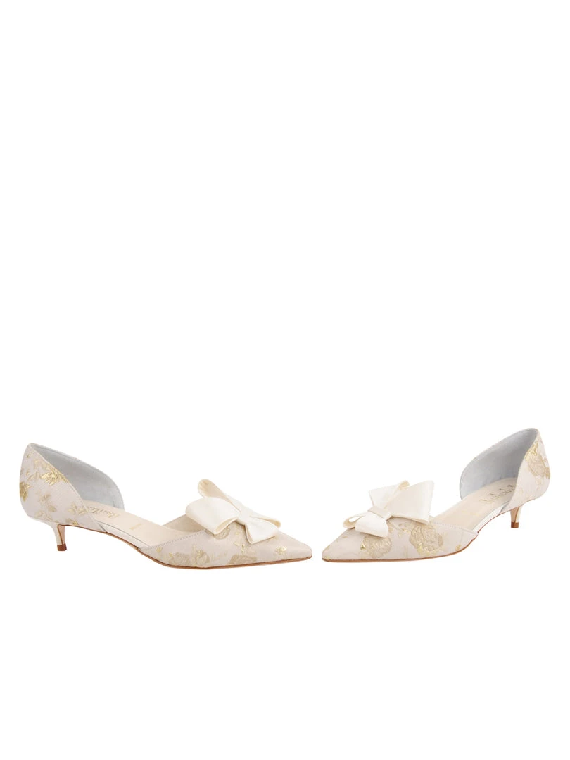 Something Bleu Bridal Cliff D'Orsay Kitten Heel 8 Something Bleu Bridal Cliff D'Orsay Kitten Heel