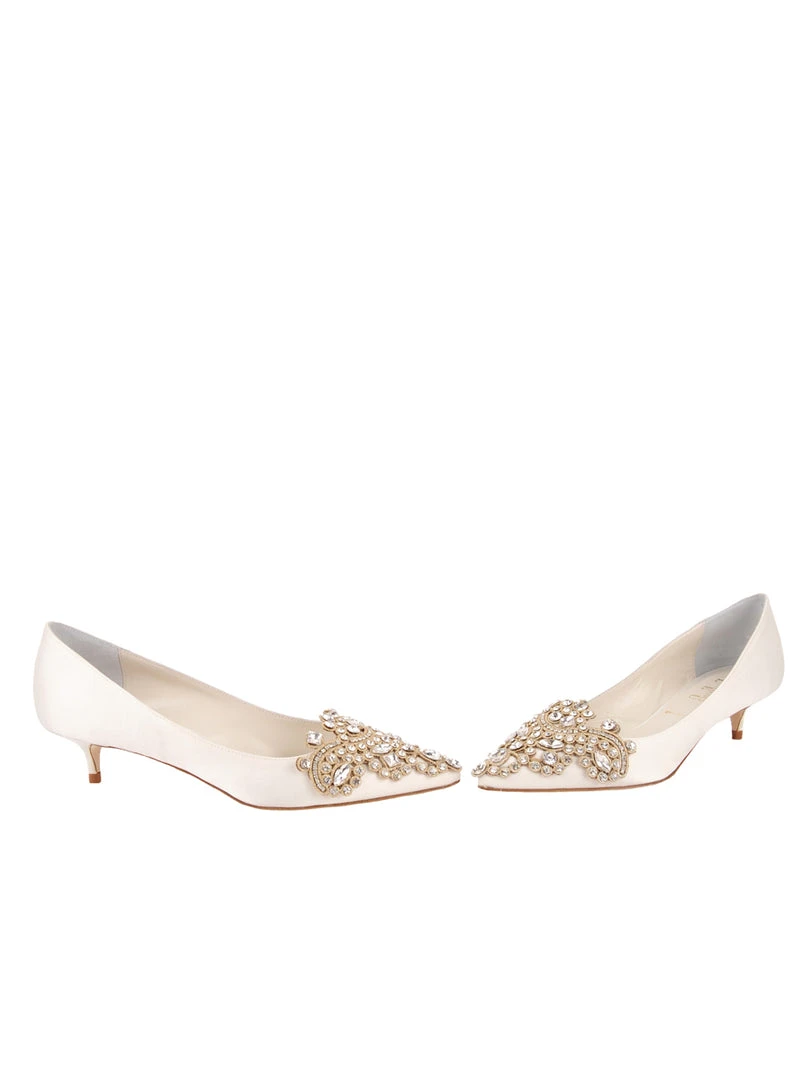 Something Bleu Brinsley Pointed Toe Kitten Heel Bridal 8 Something Bleu Brinsley Pointed Toe Kitten Heel Bridal